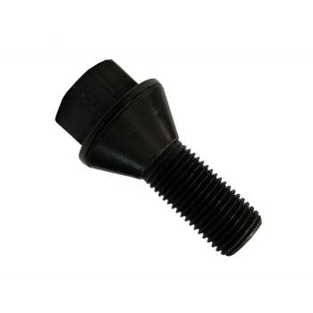 Czarna śruba M12 x 1,25 x 24 mm klucz 17 stożek Ocynk